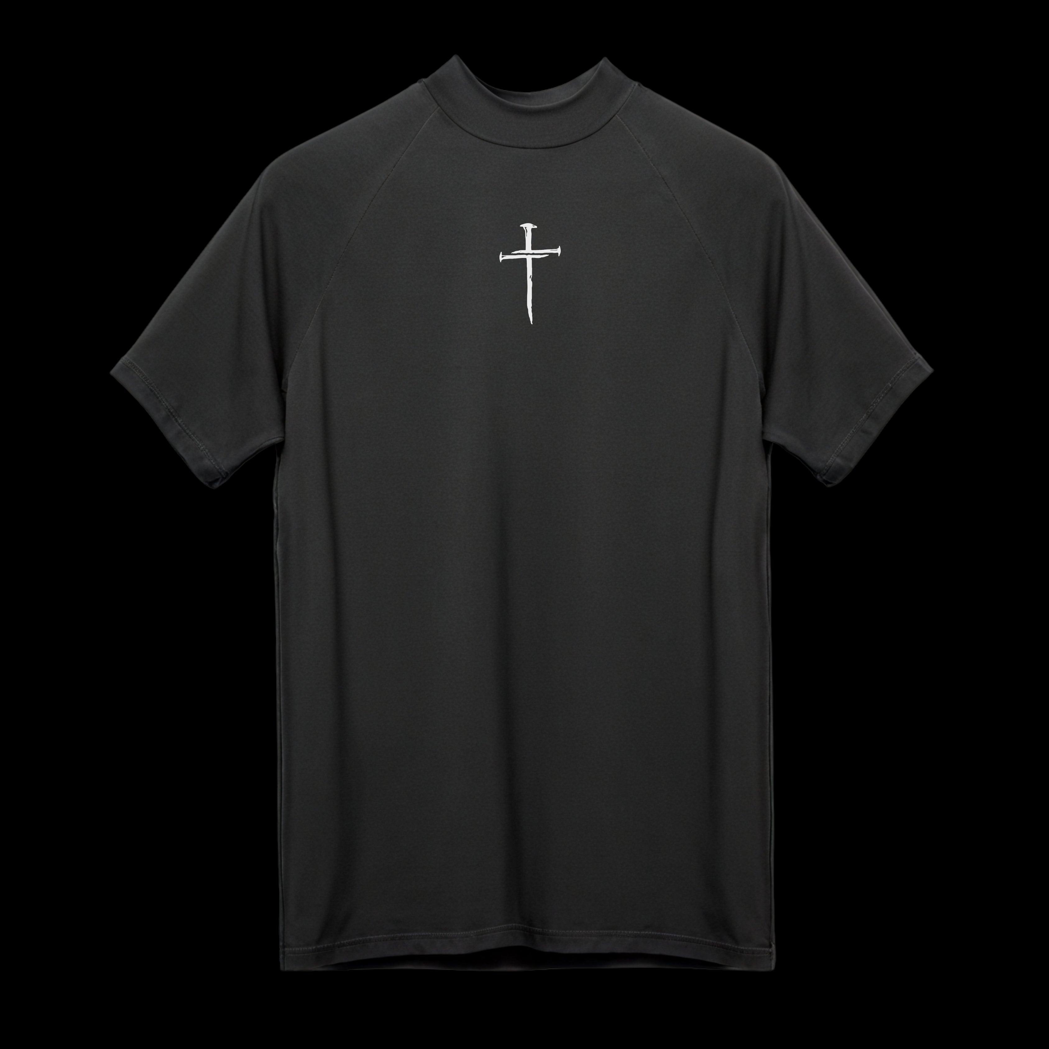 High Collar Compression Tee- Short Sleeve