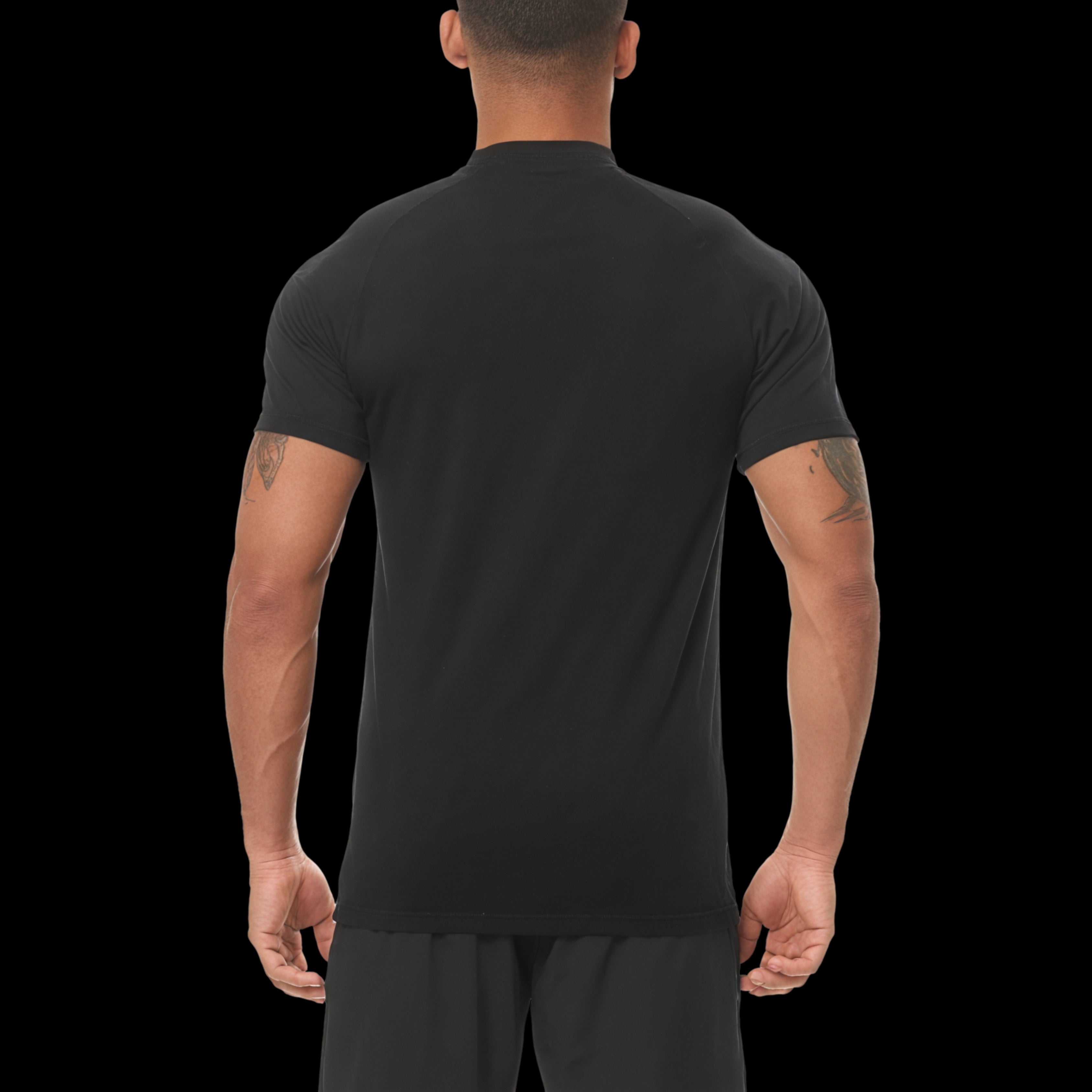 High Collar Compression Tee- Short Sleeve