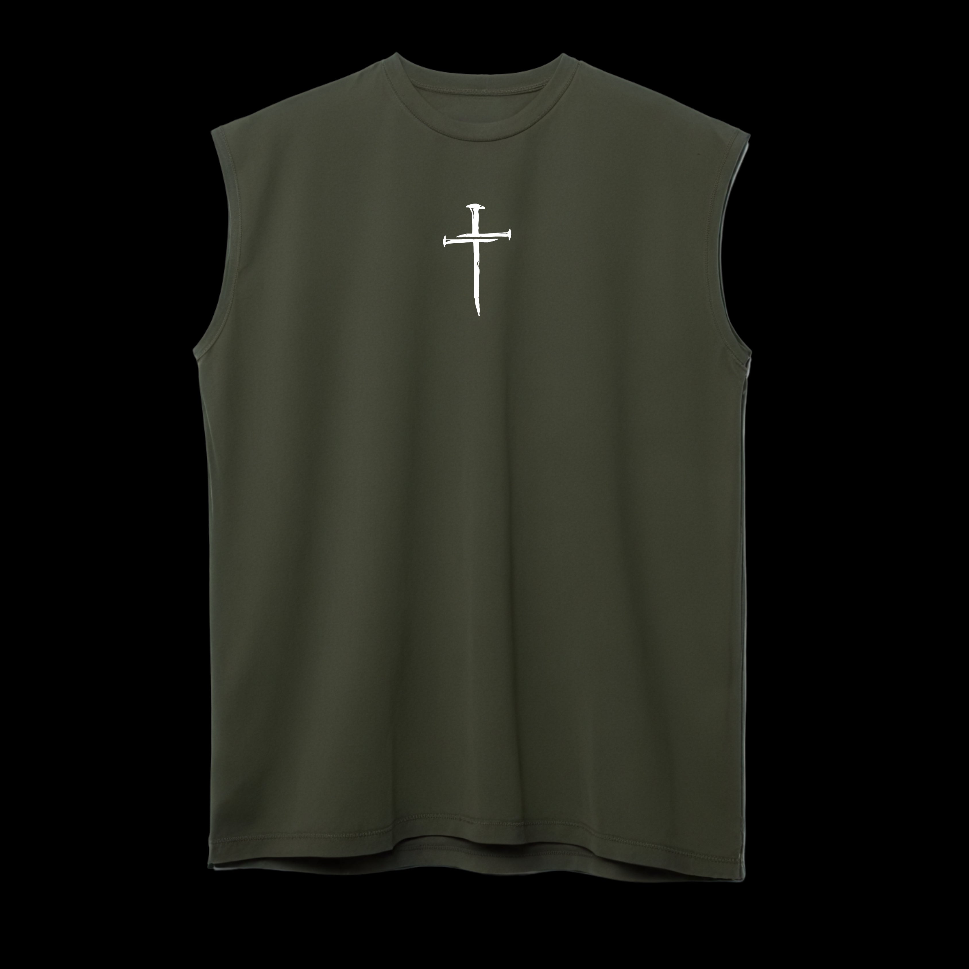 Sleeveless Tee- Dropped Shoulders